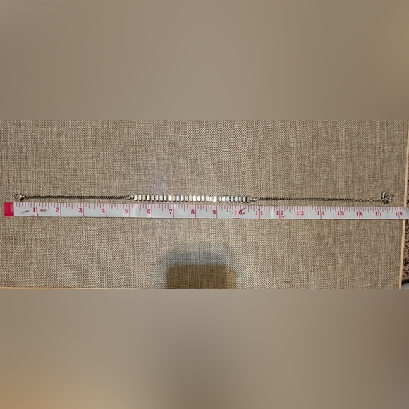 Fossil Silver Tone Rhinestone Necklace - Picture 7 of 7